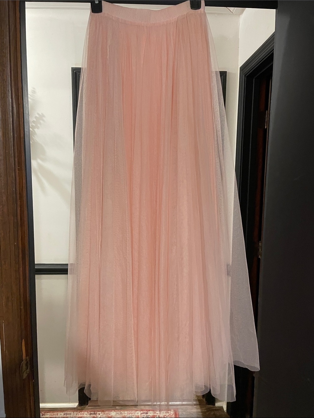 Blush Pink Tulle Maxi Skirt